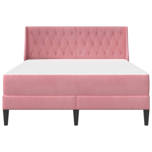 vidaXL Rám postele s matracom s matracmi Ružová 120 x 200 cm Zamat – Obrázok 6