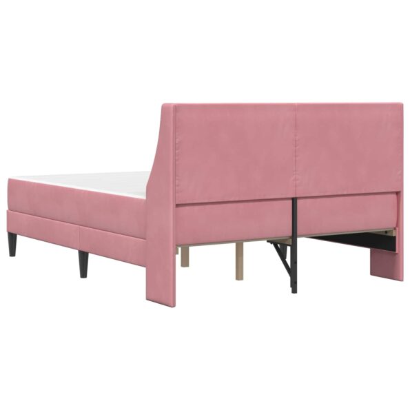 vidaXL Rám postele s matracom s matracmi Ružová 120 x 200 cm Zamat – Obrázok 8