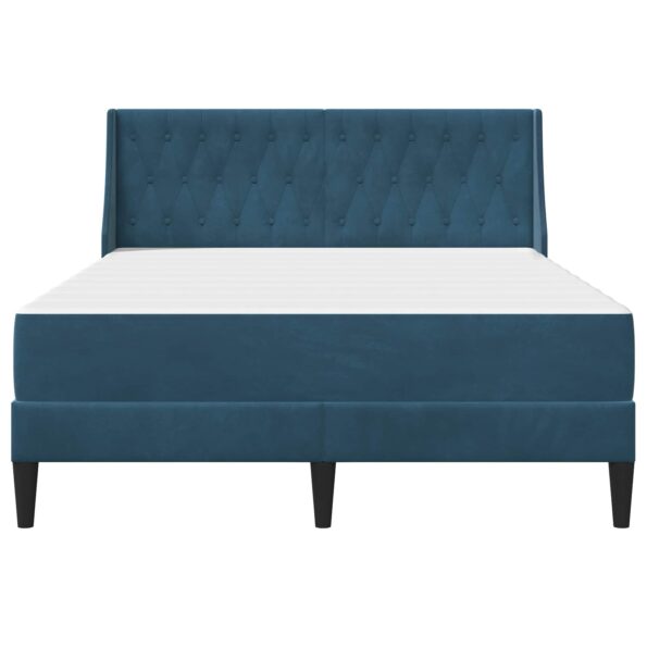 vidaXL Rám postele s matracom s matracmi Modrá 120 x 200 cm Zamat – Obrázok 6