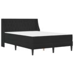 vidaXL Rám postele s matracom s matracmi Čierny 140 x 190 cm Zamat – Obrázok 3