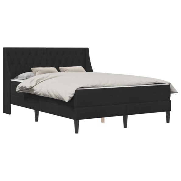 vidaXL Rám postele s matracom s matracmi Čierny 140 x 200 cm Zamat – Obrázok 2