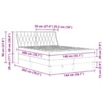 vidaXL Rám postele s matracom s matracmi Modrá 140 x 200 cm Zamat – Obrázok 11