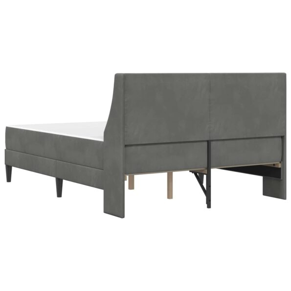 vidaXL Rám postele s matracom s matracmi Tmavo šedá 160 x 200 cm Zamat – Obrázok 8