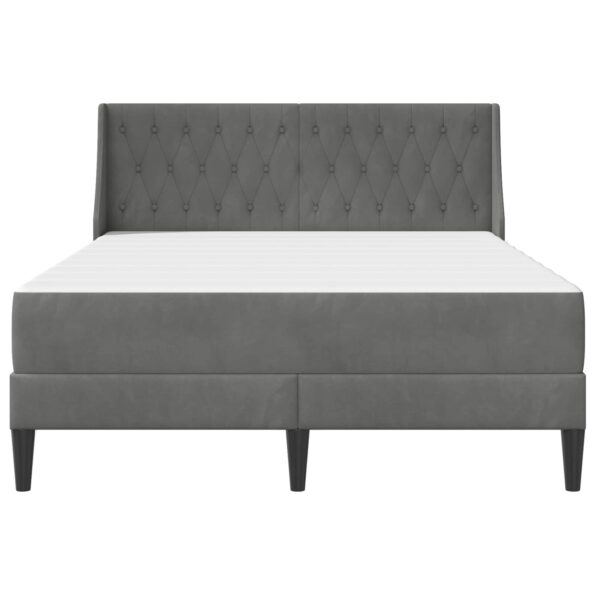 vidaXL Rám postele s matracom Nástenný 2 pcs Tmavo šedá Zamat – Obrázok 6