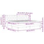 vidaXL Rám postele s matracom Tmavozelená 180 x 200 cm Zamat – Obrázok 11