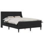 vidaXL Rám postele s matracom s matracmi Čierny 180 x 200 cm Zamat – Obrázok 2