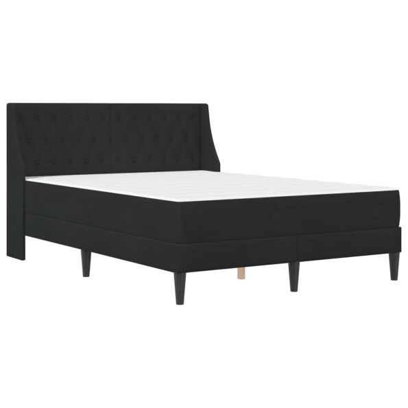 vidaXL Rám postele s matracom s matracmi Čierny 180 x 200 cm Zamat – Obrázok 3