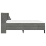 vidaXL Rám postele s matracom s matracmi Tmavo šedá 200 x 200 cm Zamat – Obrázok 7