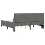 vidaXL Rám postele s matracom s matracmi Tmavo šedá 200 x 200 cm Zamat – Obrázok 8