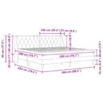 vidaXL Rám postele s matracom s matracmi Ružová 200 x 200 cm Zamat – Obrázok 11