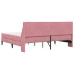 vidaXL Rám postele s matracom s matracmi Ružová 200 x 200 cm Zamat – Obrázok 8
