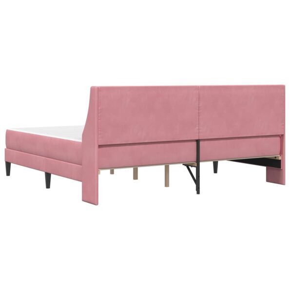 vidaXL Rám postele s matracom s matracmi Ružová 200 x 200 cm Zamat – Obrázok 8