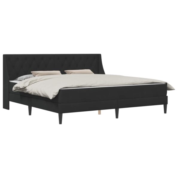 vidaXL Rám postele s matracom s matracmi Čierny 200 x 200 cm Zamat – Obrázok 2
