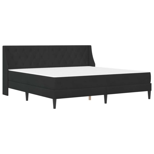 vidaXL Rám postele s matracom s matracmi Čierny 200 x 200 cm Zamat – Obrázok 3