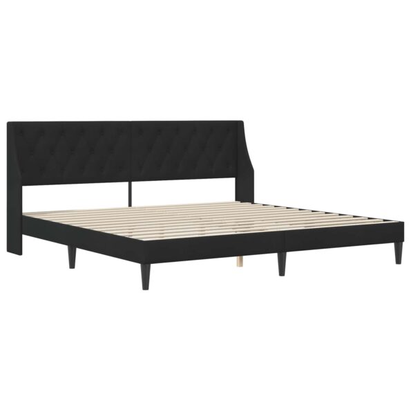 vidaXL Rám postele s matracom s matracmi Čierny 200 x 200 cm Zamat – Obrázok 4