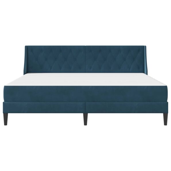 vidaXL Rám postele s matracom s matracmi Modrá 200 x 200 cm Zamat – Obrázok 6