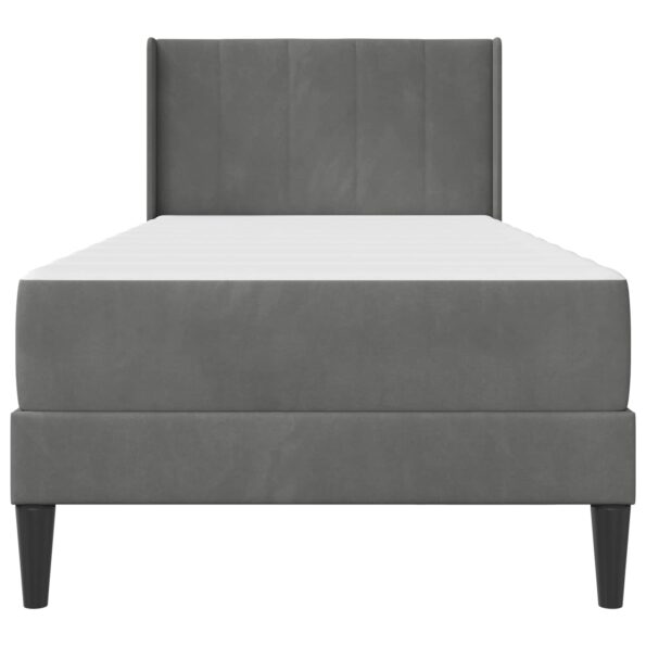 vidaXL Rám postele s matracom Tmavosivá 100 x 200 cm Zamat – Obrázok 6