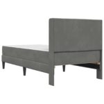 vidaXL Rám postele s matracom Tmavosivá 100 x 200 cm Zamat – Obrázok 8