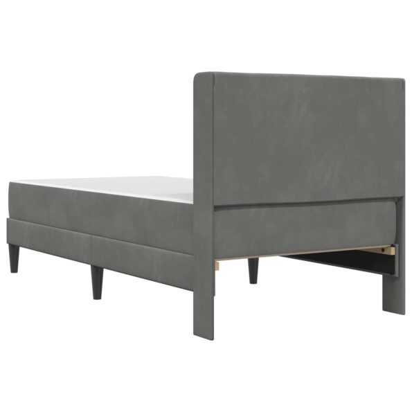 vidaXL Rám postele s matracom Tmavosivá 100 x 200 cm Zamat – Obrázok 8