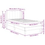 vidaXL Rám postele Čierny 100 x 200 cm Zamat – Obrázok 11