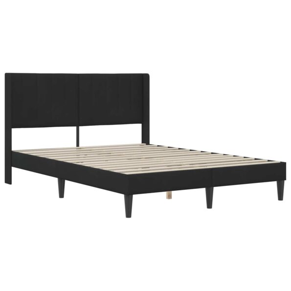 vidaXL Rám postele s matracom Čierna 120 x 200 cm Zamat – Obrázok 4