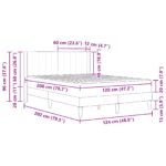 vidaXL Rám postele s matracom s čelnou doskou Modrá 120 x 200 cm Zamat – Obrázok 11