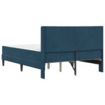 vidaXL Rám postele s matracom s čelnou doskou Modrá 120 x 200 cm Zamat – Obrázok 8