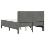 vidaXL Rám postele s matracom Tmavosivá 140 x 190 cm Zamat – Obrázok 8