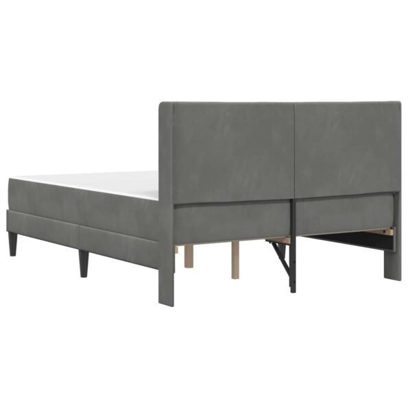 vidaXL Rám postele s matracom Tmavosivá 140 x 190 cm Zamat – Obrázok 8