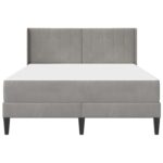vidaXL Rám postele s matracom Svetlosivá 140 x 200 cm Zamat – Obrázok 6