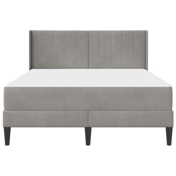 vidaXL Rám postele s matracom Svetlosivá 140 x 200 cm Zamat – Obrázok 6
