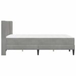 vidaXL Rám postele s matracom Svetlosivá 140 x 200 cm Zamat – Obrázok 7