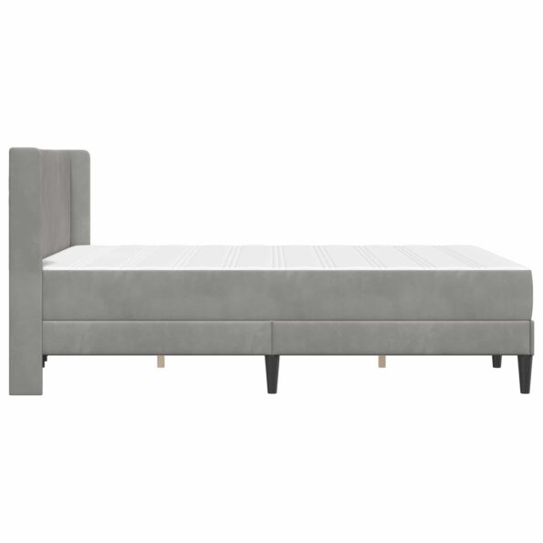 vidaXL Rám postele s matracom Svetlosivá 140 x 200 cm Zamat – Obrázok 7