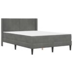 vidaXL Rám postele s matracom Tmavosivá 140 x 200 cm Zamat – Obrázok 3