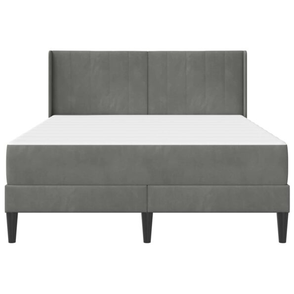 vidaXL Rám postele s matracom Tmavosivá 140 x 200 cm Zamat – Obrázok 6