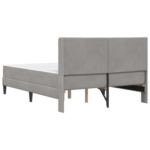 vidaXL Rám postele s matracom Svetlosivá 160 x 200 cm Zamat – Obrázok 8