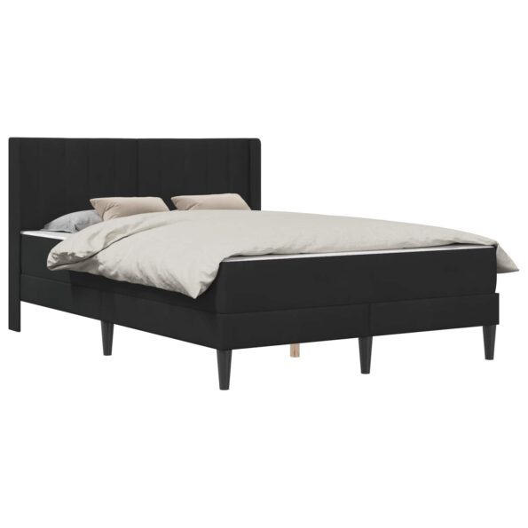 vidaXL Rám postele s matracom Čierna 160 x 200 cm Zamat – Obrázok 2