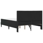 vidaXL Rám postele s matracom Čierna 160 x 200 cm Zamat – Obrázok 8