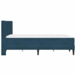 vidaXL Rám postele s matracom s čelnou doskou Modrá 160 x 200 cm Zamat – Obrázok 7