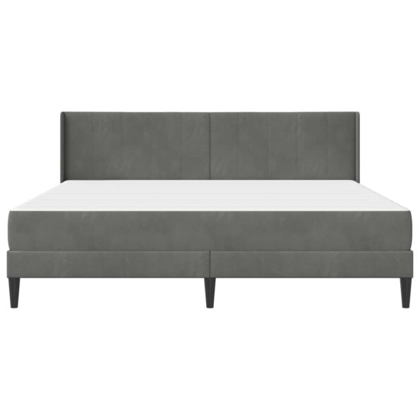 vidaXL Rám postele s matracom Tmavosivá 180 x 200 cm Zamat – Obrázok 6