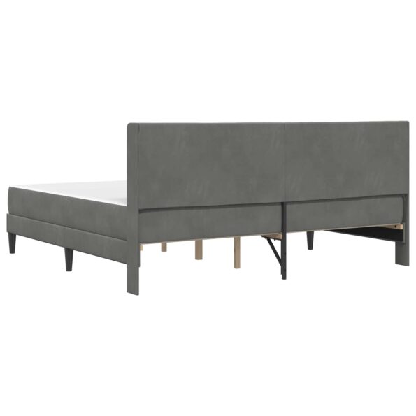 vidaXL Rám postele s matracom Tmavosivá 180 x 200 cm Zamat – Obrázok 8