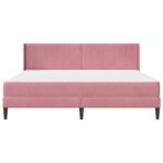 vidaXL Rám postele s matracom Ružová 180 x 200 cm Zamat – Obrázok 6