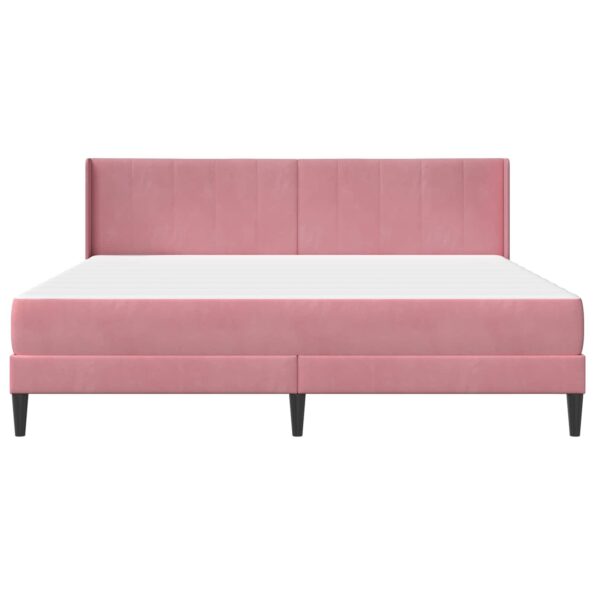 vidaXL Rám postele s matracom Ružová 180 x 200 cm Zamat – Obrázok 6