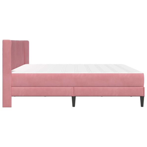 vidaXL Rám postele s matracom Ružová 180 x 200 cm Zamat – Obrázok 7