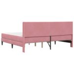 vidaXL Rám postele s matracom Ružová 180 x 200 cm Zamat – Obrázok 8