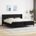 vidaXL Rám postele s matracom Čierna 180 x 200 cm Zamat