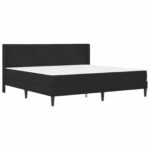 vidaXL Rám postele s matracom Čierna 180 x 200 cm Zamat – Obrázok 3