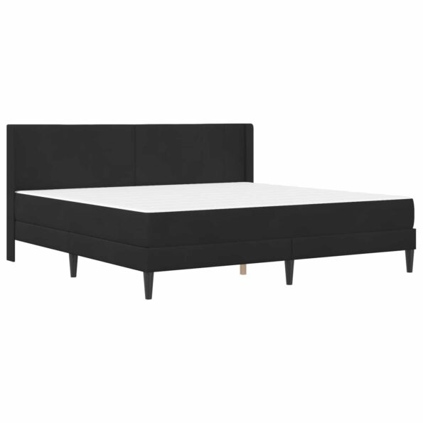 vidaXL Rám postele s matracom Čierna 180 x 200 cm Zamat – Obrázok 3