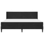 vidaXL Rám postele s matracom Čierna 180 x 200 cm Zamat – Obrázok 6
