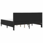 vidaXL Rám postele s matracom Čierna 180 x 200 cm Zamat – Obrázok 8